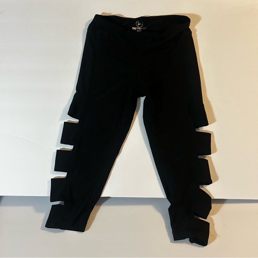 90 degrees by reflex girls size 7-8 pants with cutouts on side